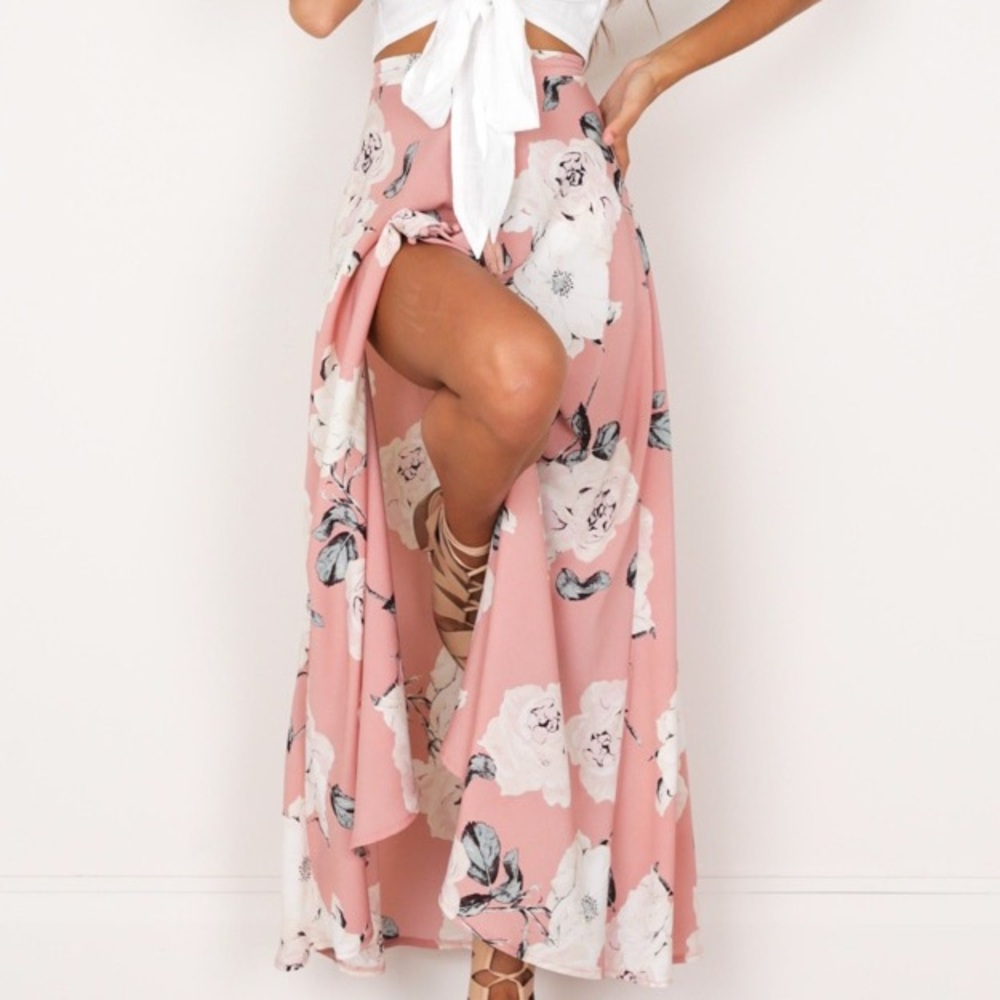 floral maxi skirt